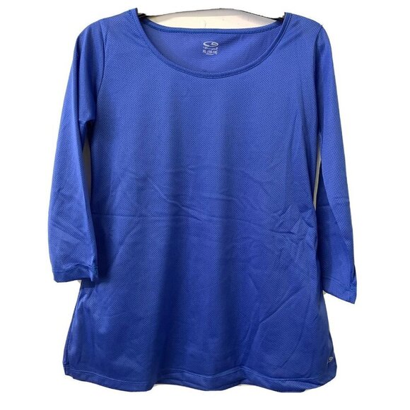 C9 by Champion Tops - C9 by Champion Womens Blue Activewear Workout Athletic Top Blouse
